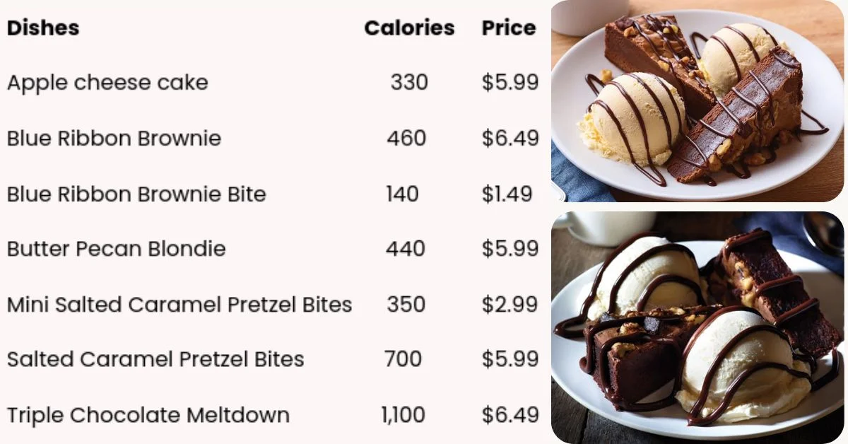 Applebees Dessert Menu